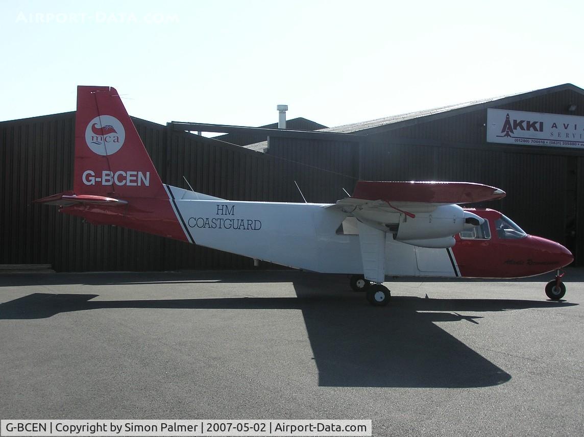 G-BCEN, 1974 Britten-Norman BN-2A-26 Islander C/N 403, BN2 Islander in smart livery at Turweston