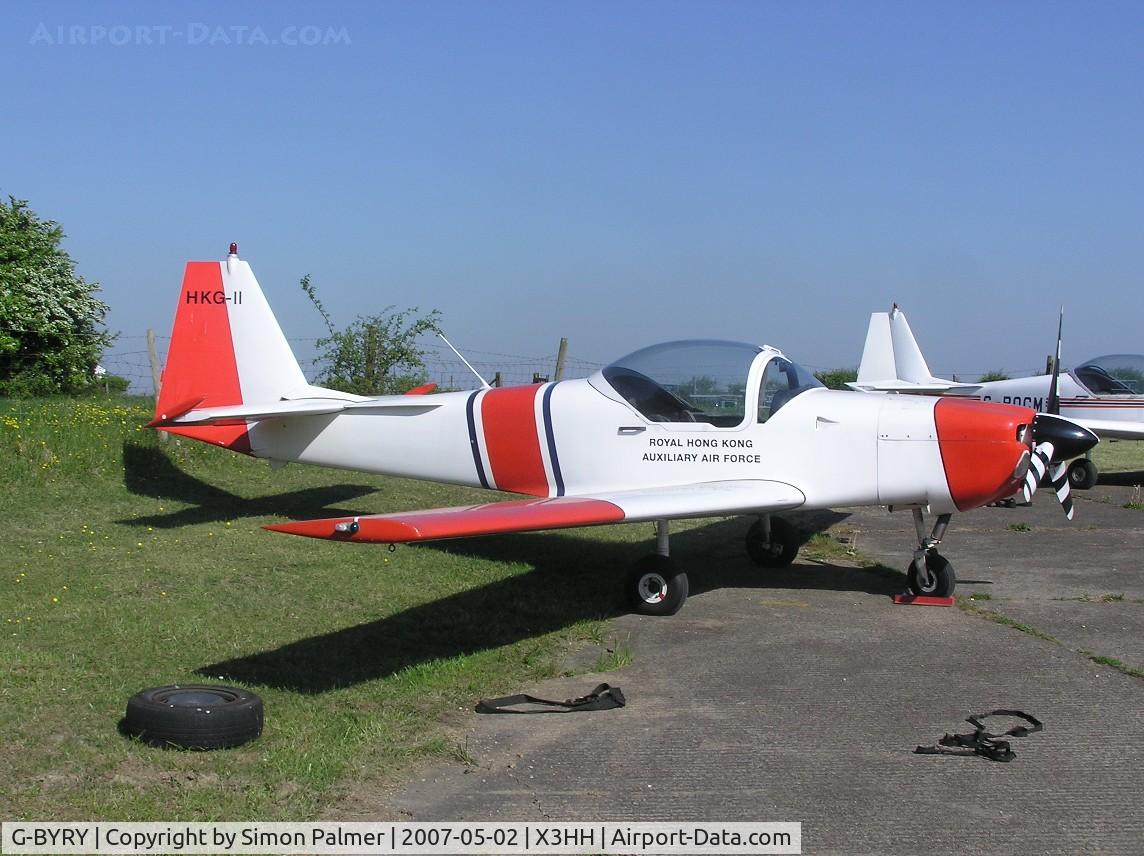 G-BYRY, 1987 Slingsby T-67M-200 Firefly C/N 2042, Slingsby T67 as HKG-11 of Hong Kong AF at Hinton