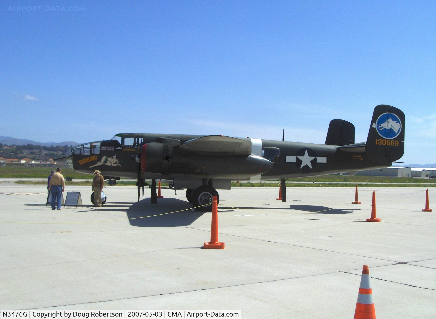 N3476G, 1944 North American B-25J Mitchell C/N 108-33257, 1944 North American B-25N MITCHELL 'Tondelayo' as NL3476G, two Wright Cyclone R-2600s 1,700 Hp each, Limited class