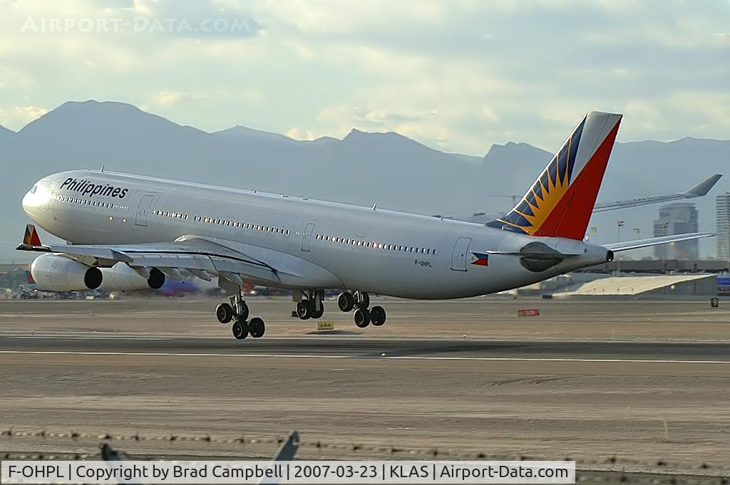 F-OHPL, Airbus A340-313 C/N 187, Philippine Airlines / Airbus Industrie A340-313