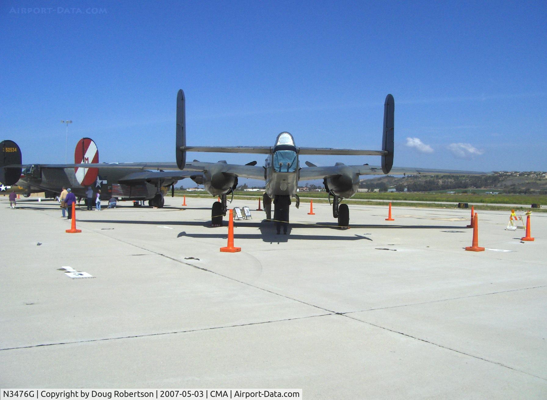 N3476G, 1944 North American B-25J Mitchell C/N 108-33257, 1944 North American B-25N MITCHELL 'Tondelayo' as NL3476G, two Wright Cyclone R-2600s 1,700 Hp each, Limited class, twin tail