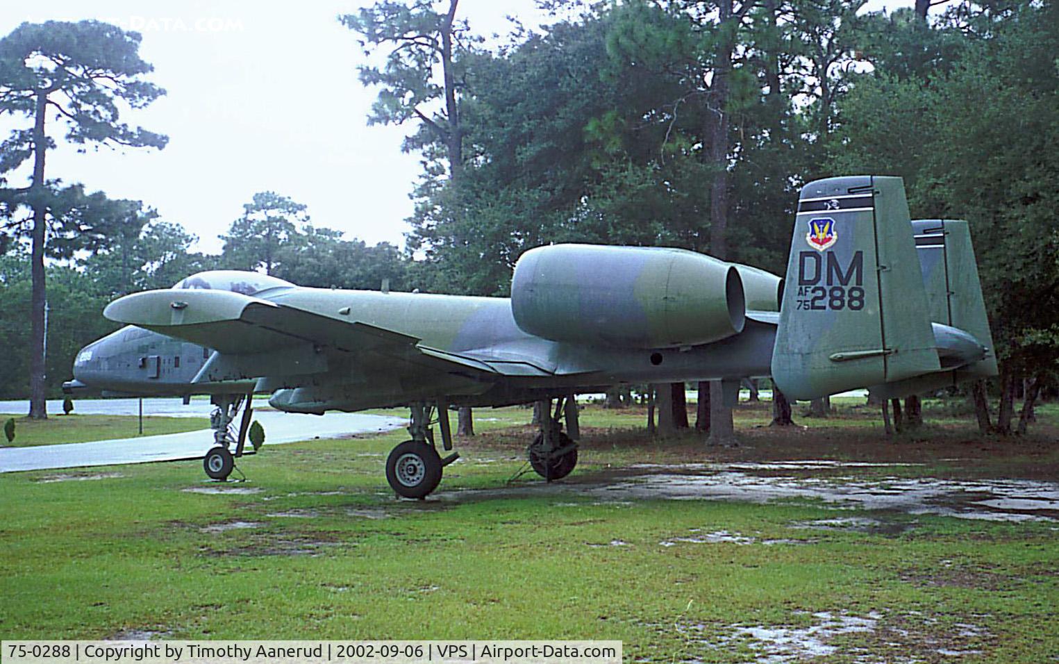 75-0288, 1975 Fairchild Republic A-10A Thunderbolt II C/N A10-0037, USAF Armament Museum, Fairchild-Republic A-10, 75-0288