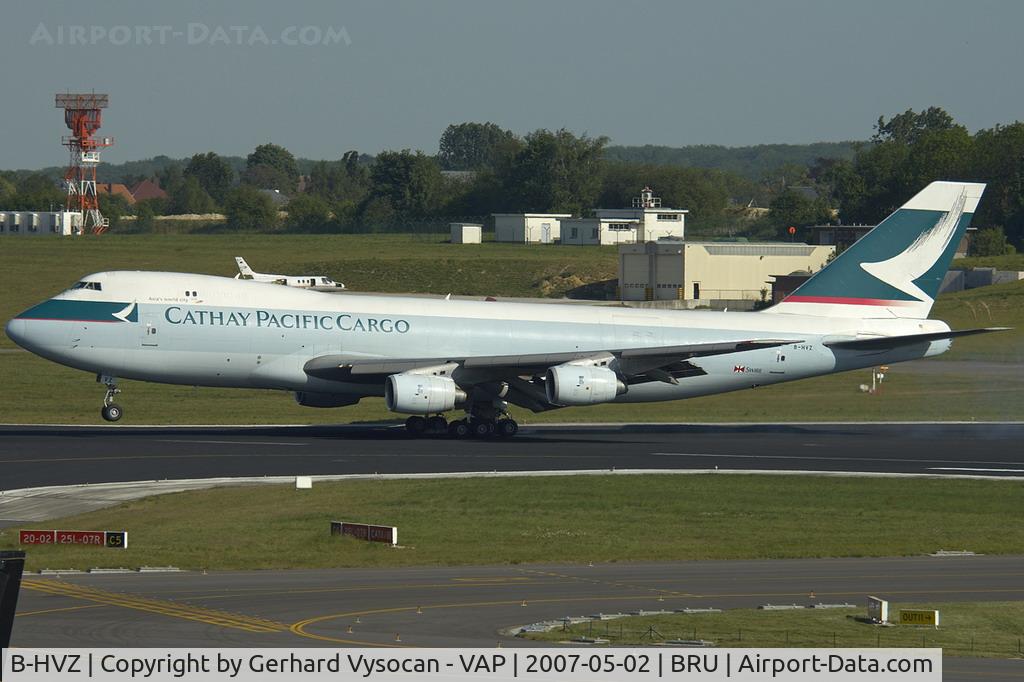 B-HVZ, 1987 Boeing 747-267F/SCD C/N 23864, evening arrival