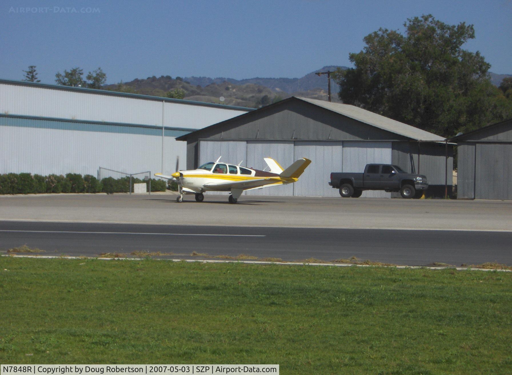 N7848R, 1968 Beech V35A Bonanza C/N D-8904, 1968 Beech V35A BONANZA, Continental IO-550 300 Hp upgrade, pre-flight runup
