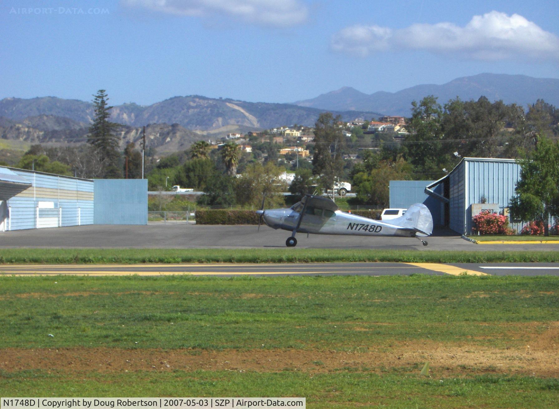 N1748D, 1951 Cessna 170A C/N 20191, 1951 Cessna 170A, Continental C145 145 Hp, taxi to Rwy 04