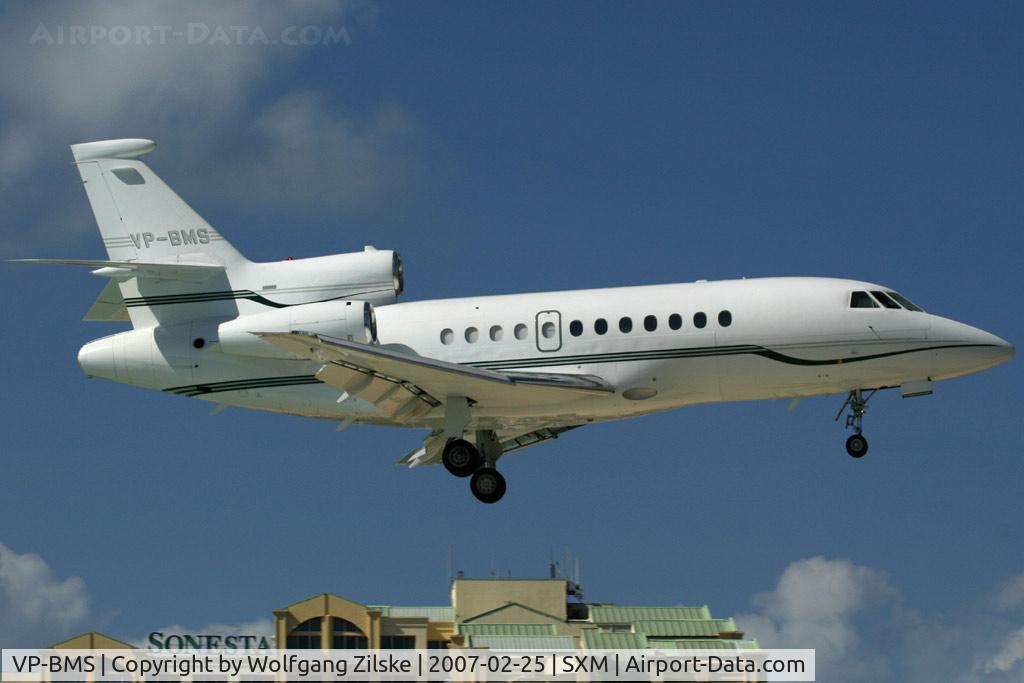 VP-BMS, 1999 Dassault Falcon 900EX C/N 42, visitor