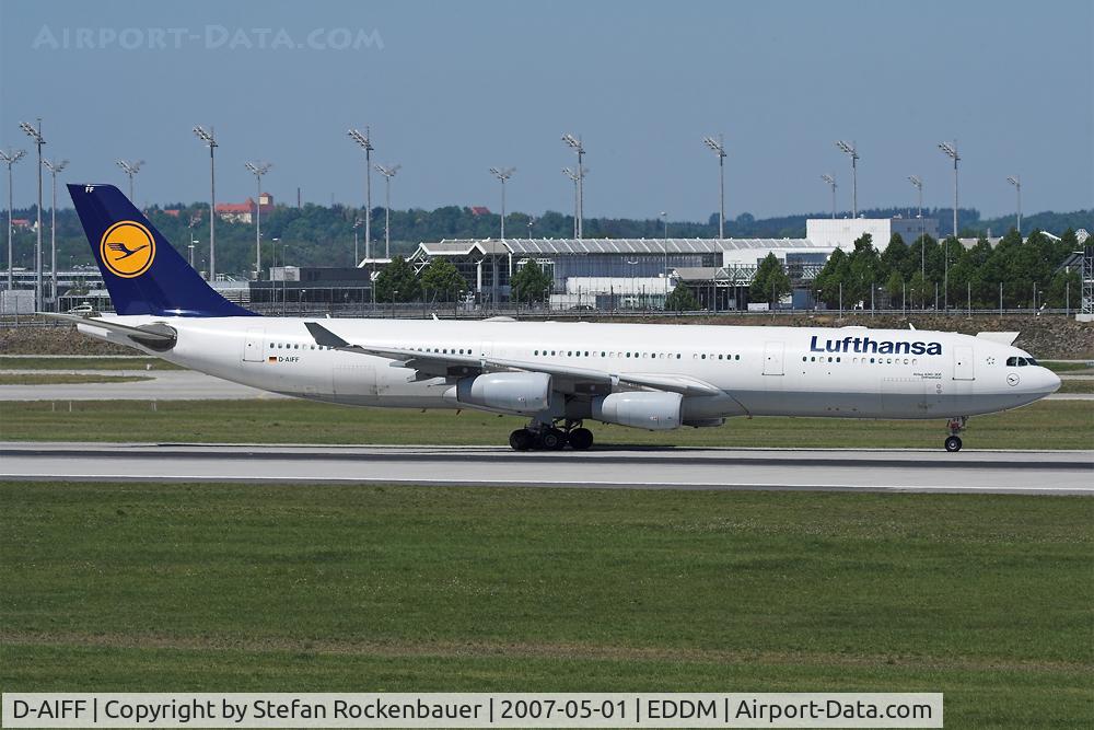 D-AIFF, 2001 Airbus A340-313X C/N 447, LH A340 arrived at MUC.
