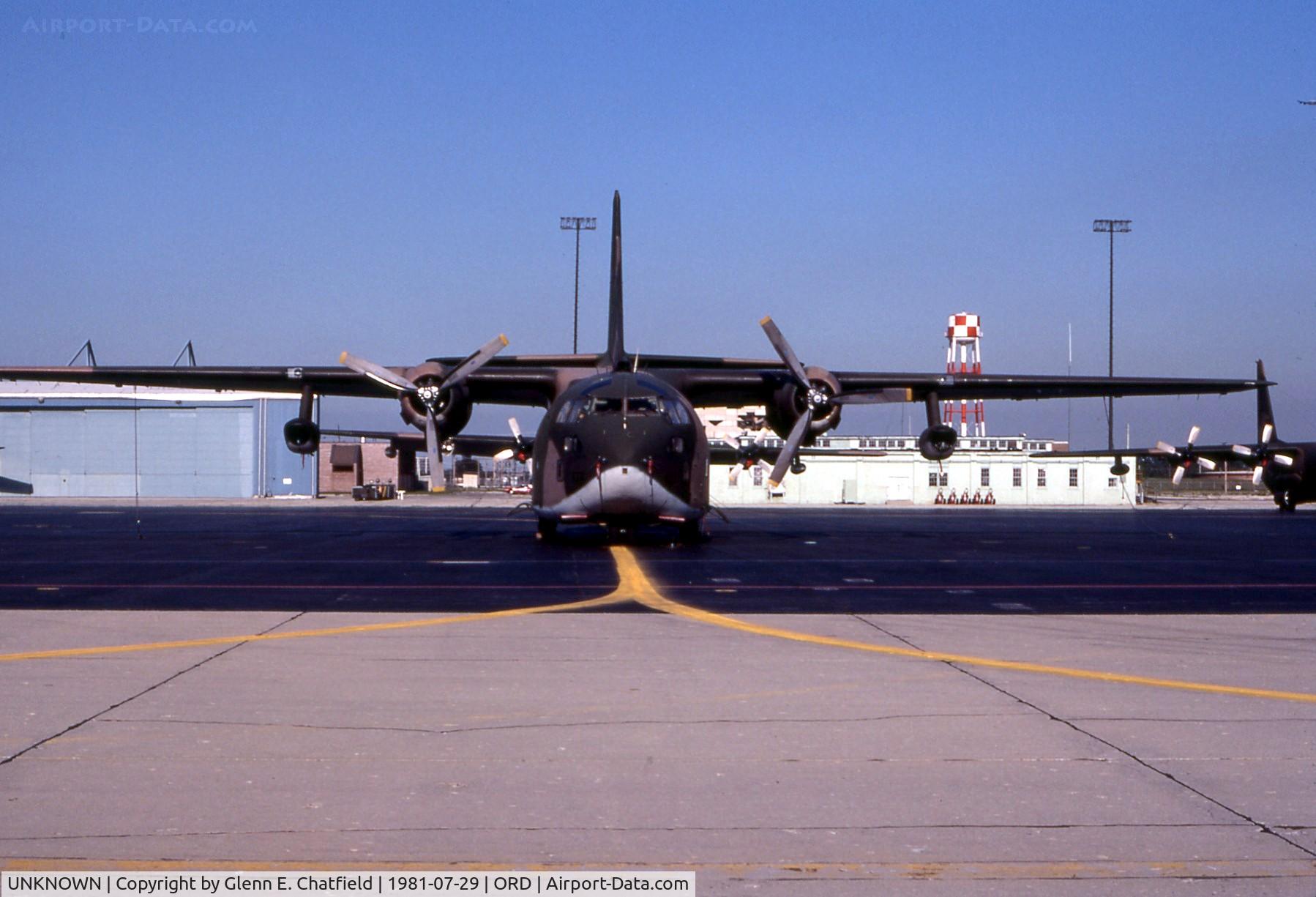UNKNOWN, , C-123K at the ANG ramp, seen from KC-135 cockpit