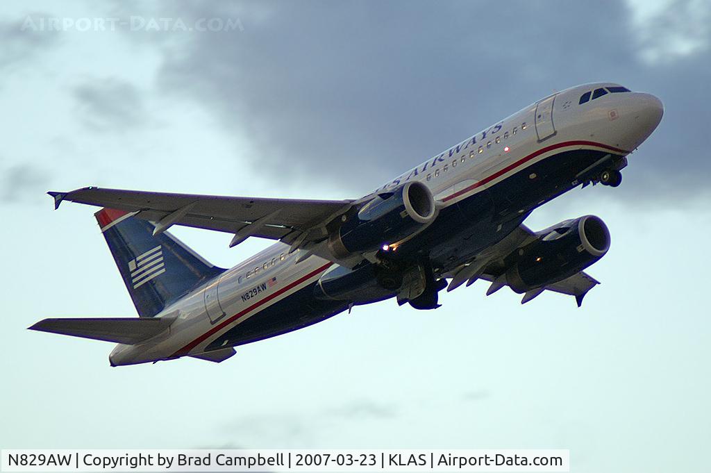 N829AW, 2001 Airbus A319-132 C/N 1563, US Airways / Airbus Industrie A319-132