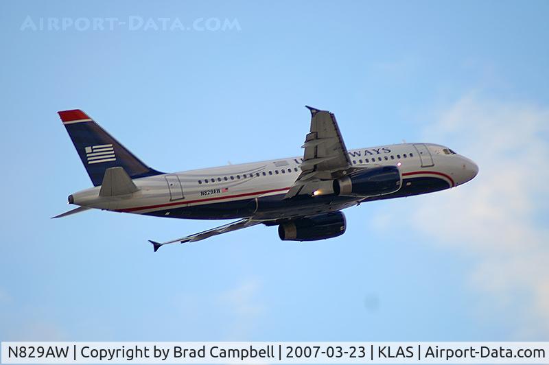 N829AW, 2001 Airbus A319-132 C/N 1563, US Airways / Airbus Industrie A319-132