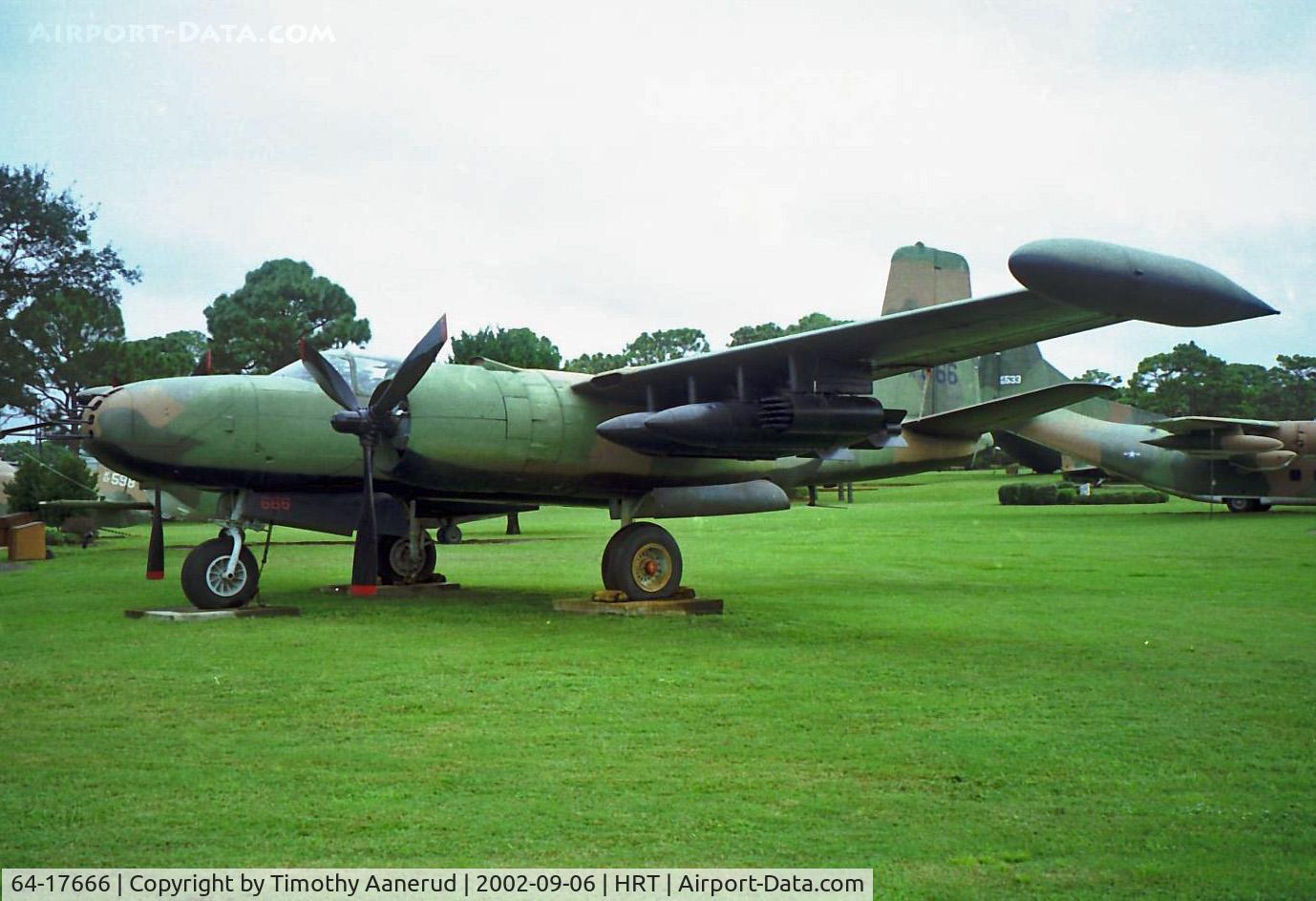64-17666, 1964 Douglas-On Mark B-26K Counter Invader C/N 28762 (was 44-35483), Hurlburt Field Park, Douglas A-26A, 64-17666