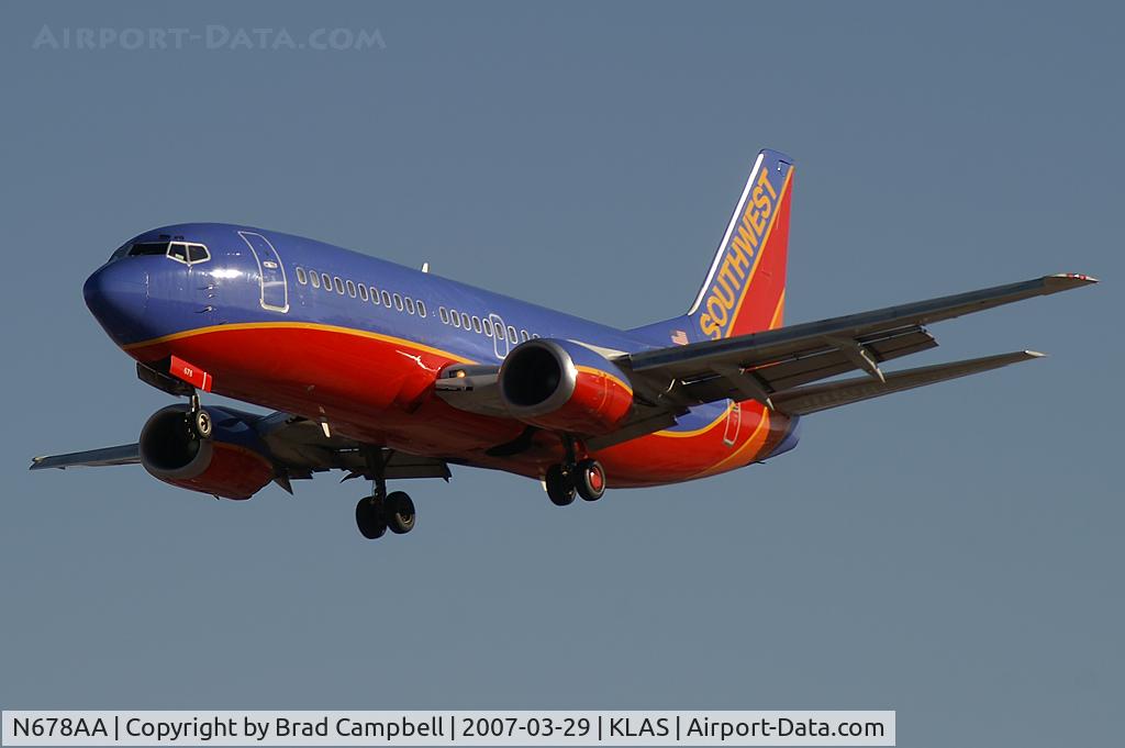 N678AA, 1986 Boeing 737-3A4 C/N 23290, Southwest Airlines / 1986 Boeing 737-3A4