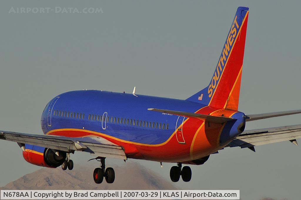 N678AA, 1986 Boeing 737-3A4 C/N 23290, Southwest Airlines / 1986 Boeing 737-3A4