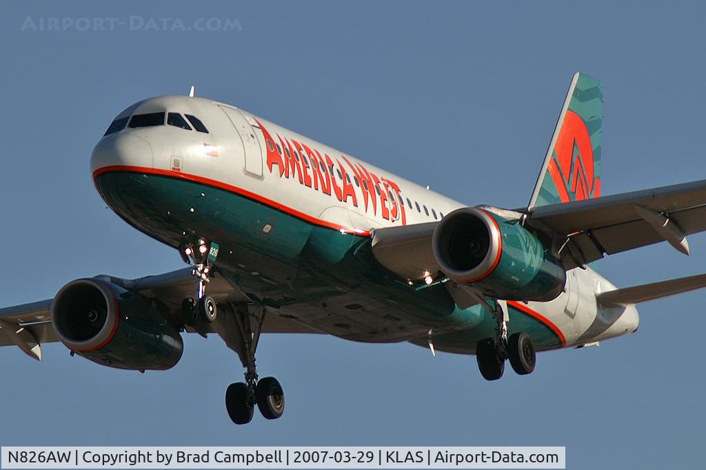 N826AW, 2001 Airbus A319-132 C/N 1534, America West Airlines / Airbus Industrie A319-132