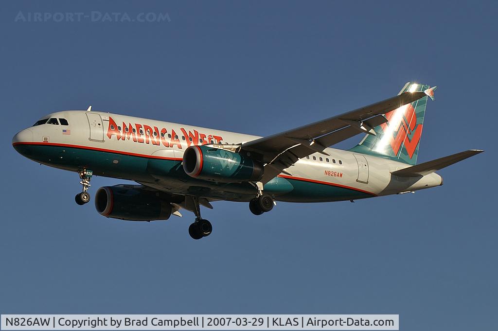 N826AW, 2001 Airbus A319-132 C/N 1534, America West Airlines / Airbus Industrie A319-132