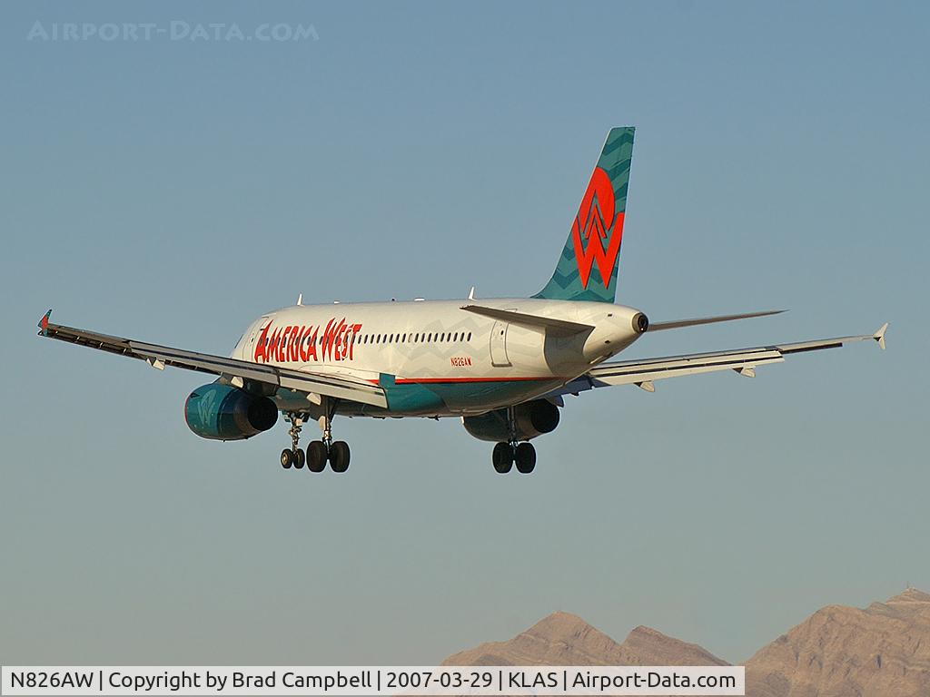 N826AW, 2001 Airbus A319-132 C/N 1534, America West Airlines / Airbus Industrie A319-132