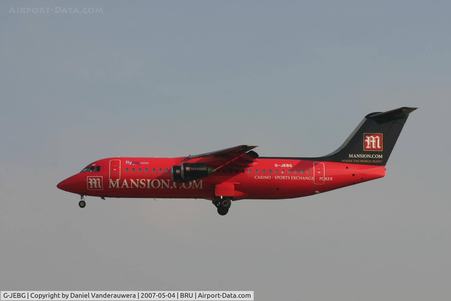 G-JEBG, 1992 British Aerospace BAe.146-300 C/N E3209, arrival of flight BE7181 from MAN