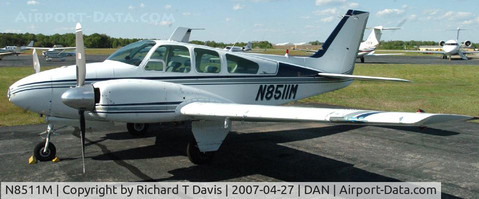 N8511M, 1963 Beech 95-A55 Baron C/N TC-472, 1963 Beech A-55 in Danville Va.