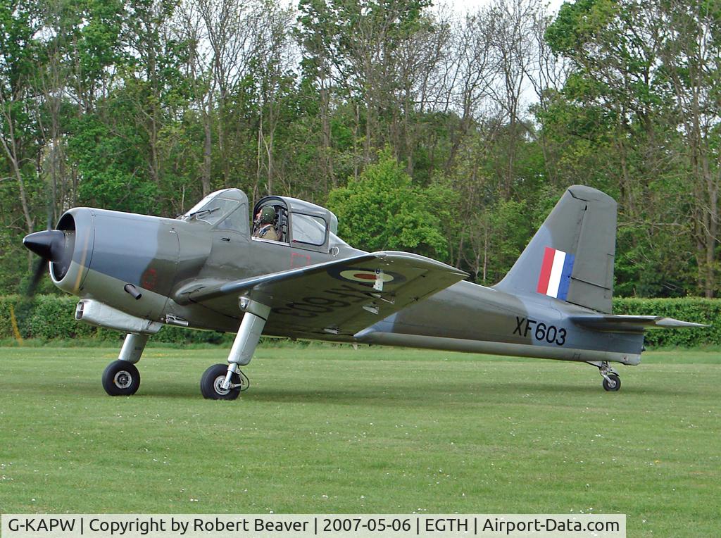 G-KAPW, 1955 Percival P-56 Provost T.1 C/N PAC/56/311, Percival P56 Provost T1