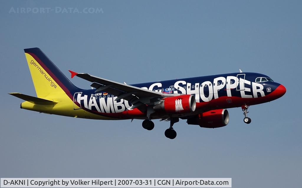 D-AKNI, 1999 Airbus A319-112 C/N 1016, Airbus A319-112