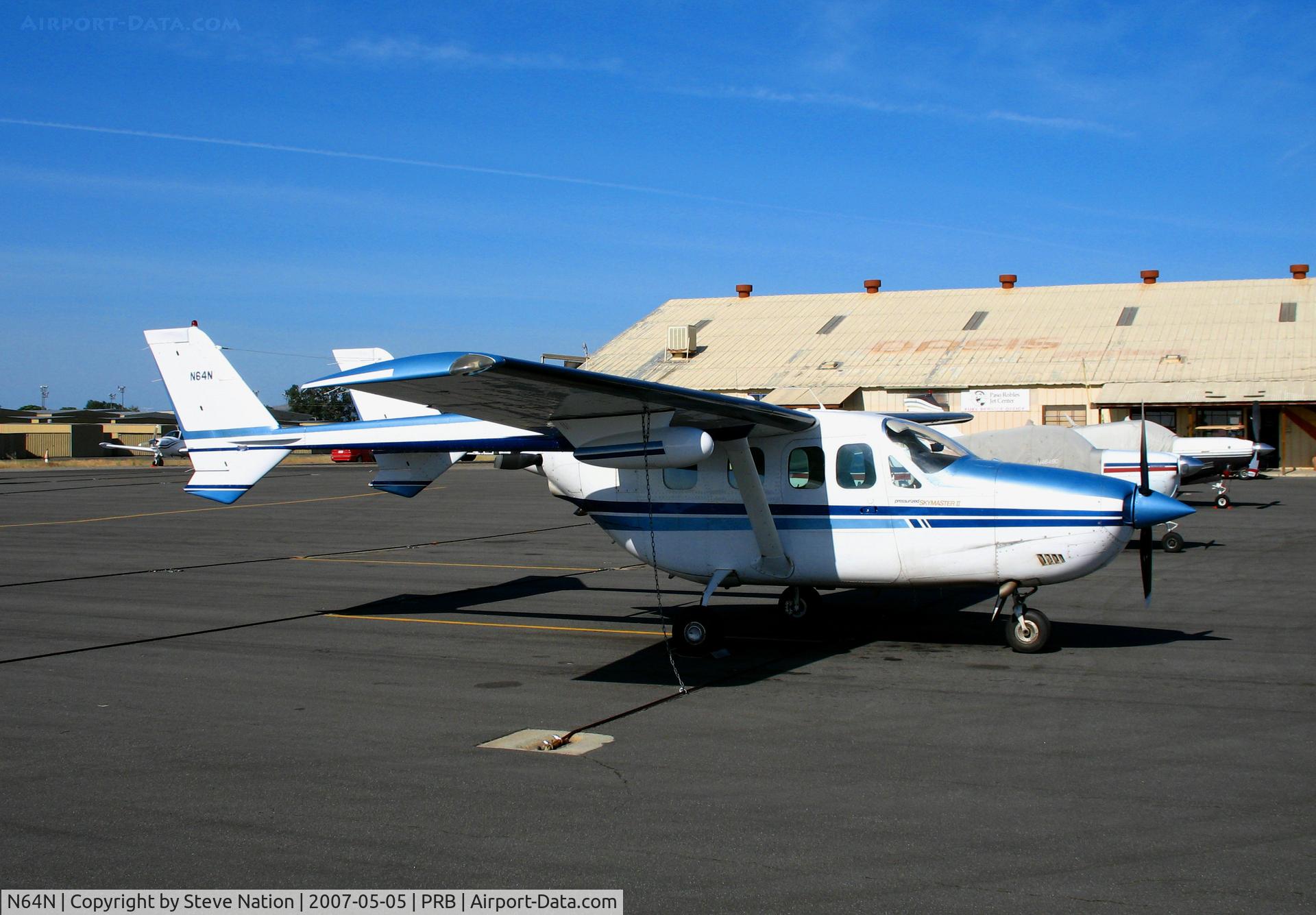 N64N, 1974 Cessna P337H C/N P3370196, 1974 Cessna P337H visiting from Phoenix @ Paso Robles, CA