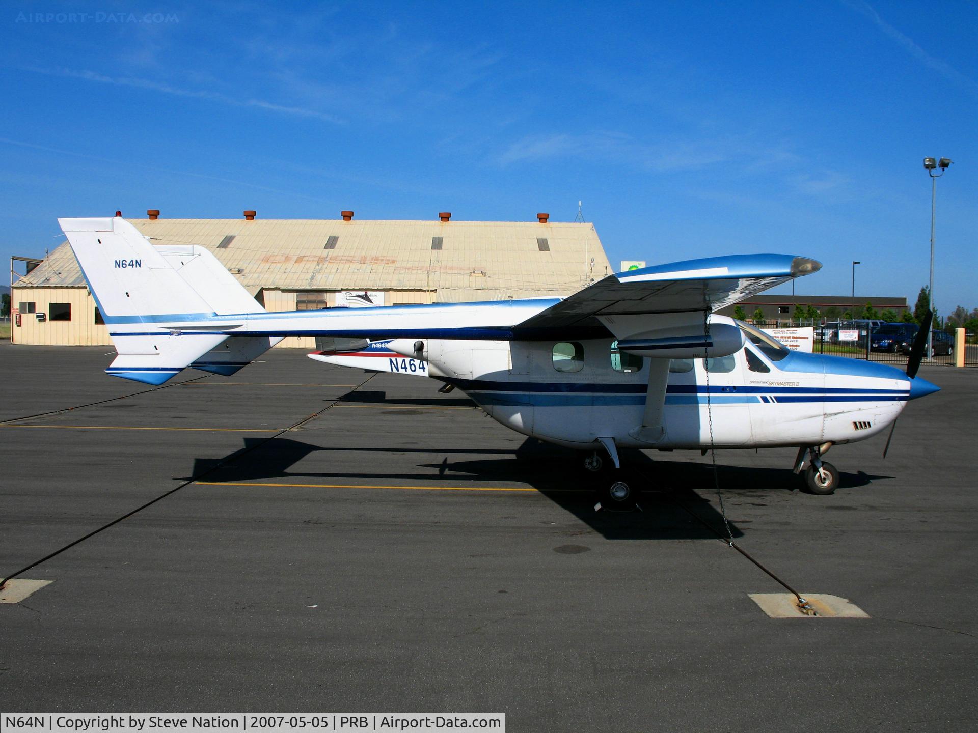 N64N, 1974 Cessna P337H C/N P3370196, 1974 Cessna P337H visiting from Phoenix @ Paso Robles, CA