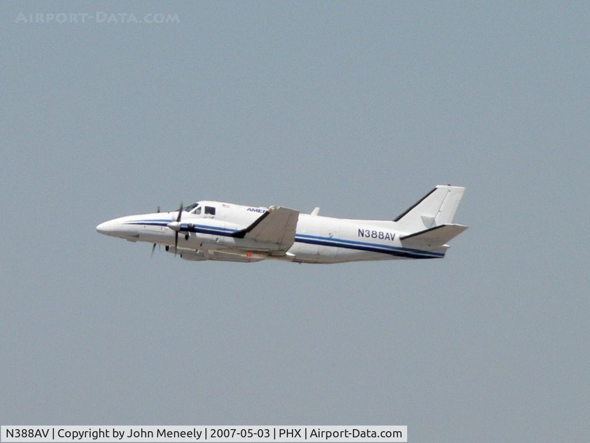 N388AV, 1982 Beech C99 Airliner C/N U-188, Departing PHX at lunchtime