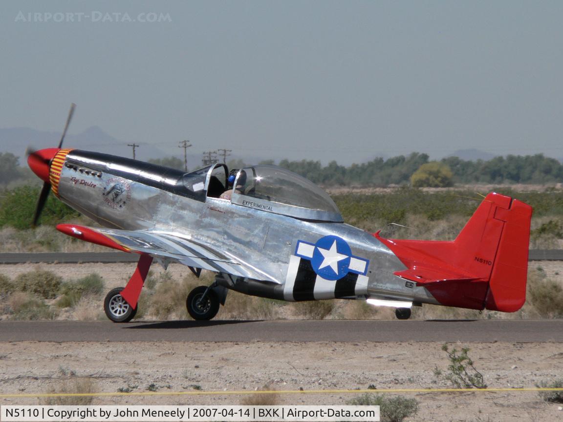 N5110, 2005 Titan T-51 Mustang C/N M03XXXSOHK0021, At first glance, it looks like a real P-51!