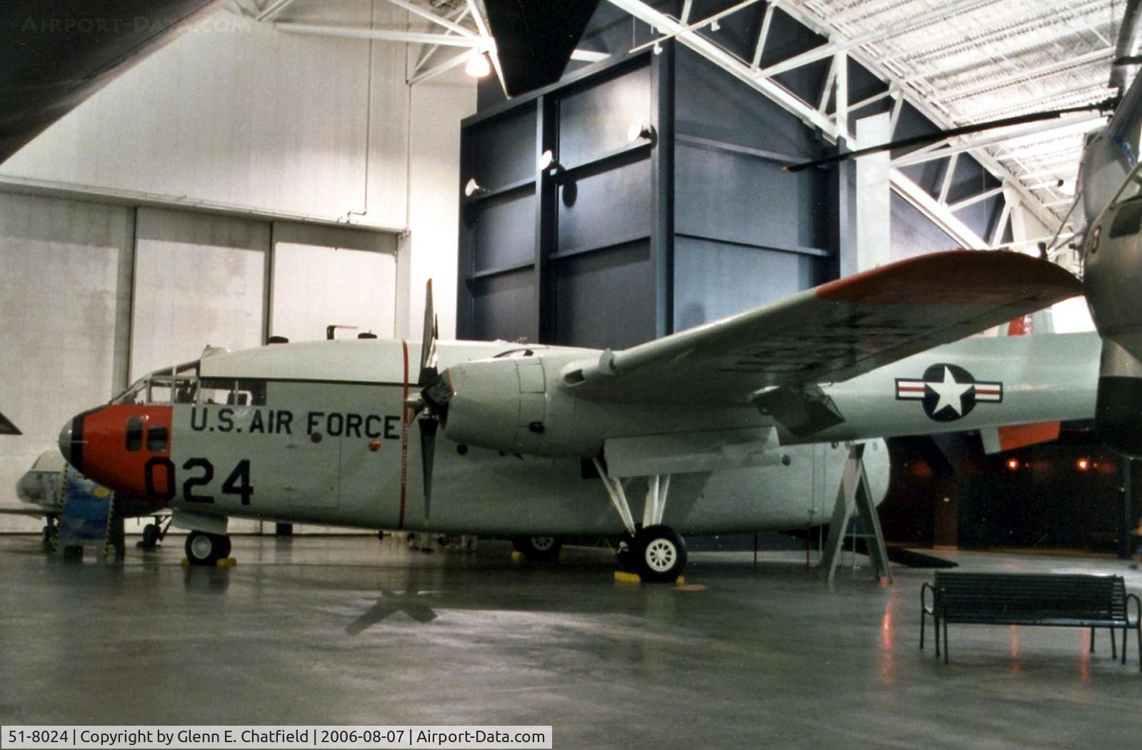 51-8024, 1951 Fairchild C-119F-FA Flying Boxcar C/N 10767, C-119F at the newStrategic Air & Space Museum, Ashland, NE