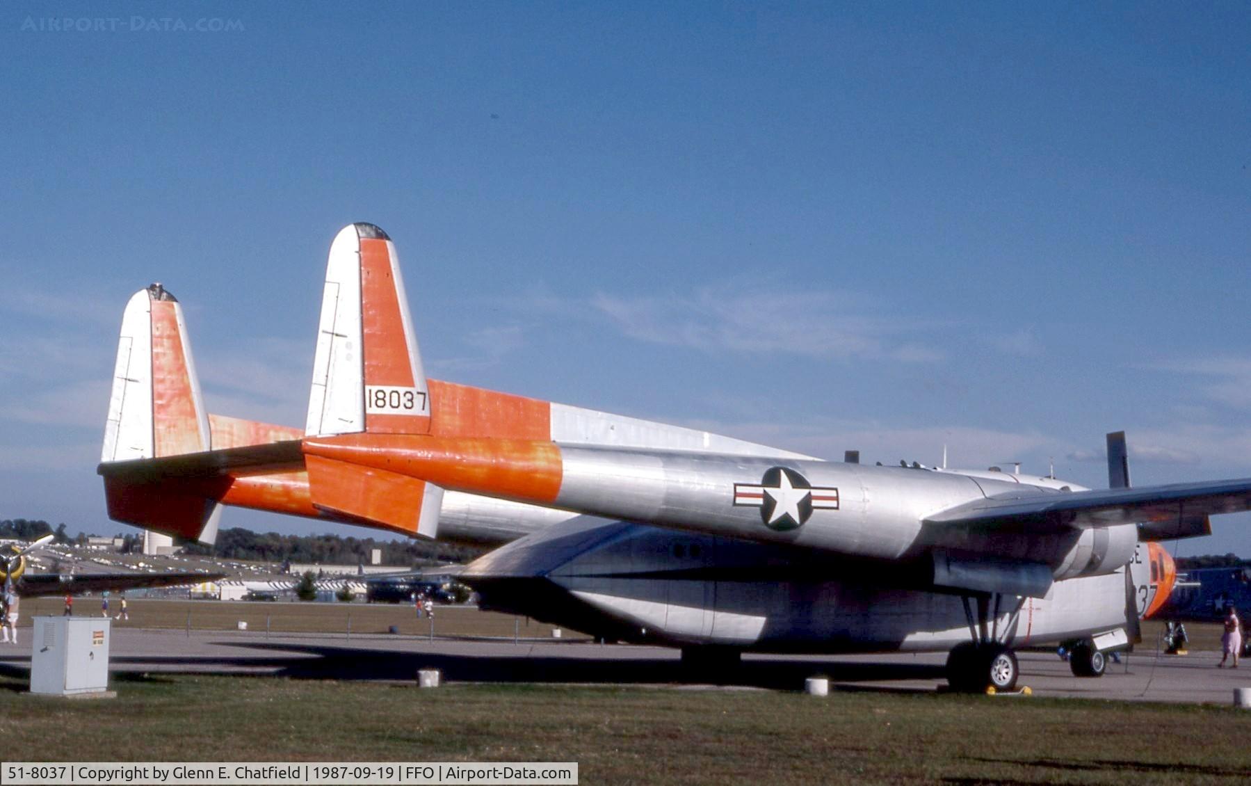 51-8037, 1951 Fairchild C-119J-FA Flying Boxcar C/N 10915, C-119J at the National Museum of the U.S. Air Force