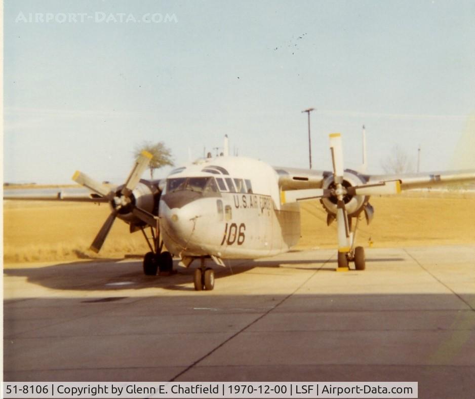 51-8106, 1951 Fairchild C-119F-KM Flying Boxcar C/N 109, C-119F from Clinton County AFB, OH for jump school