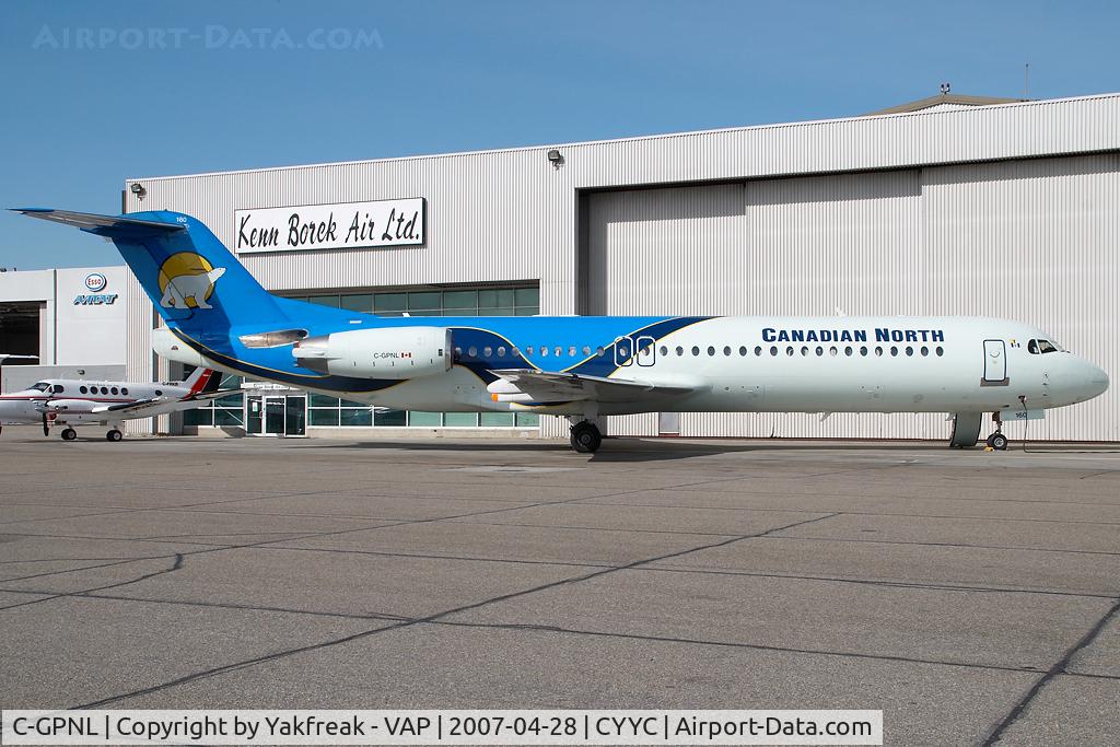 C-GPNL, 1991 Fokker F.28-1000 Fellowship C/N 11301, Canadian North Fokker 100