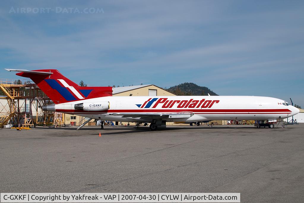 C-GXKF, 1978 Boeing 727-243 C/N 21663, Kelowna Flightcraft Boeing 727-200 in Purolator colors