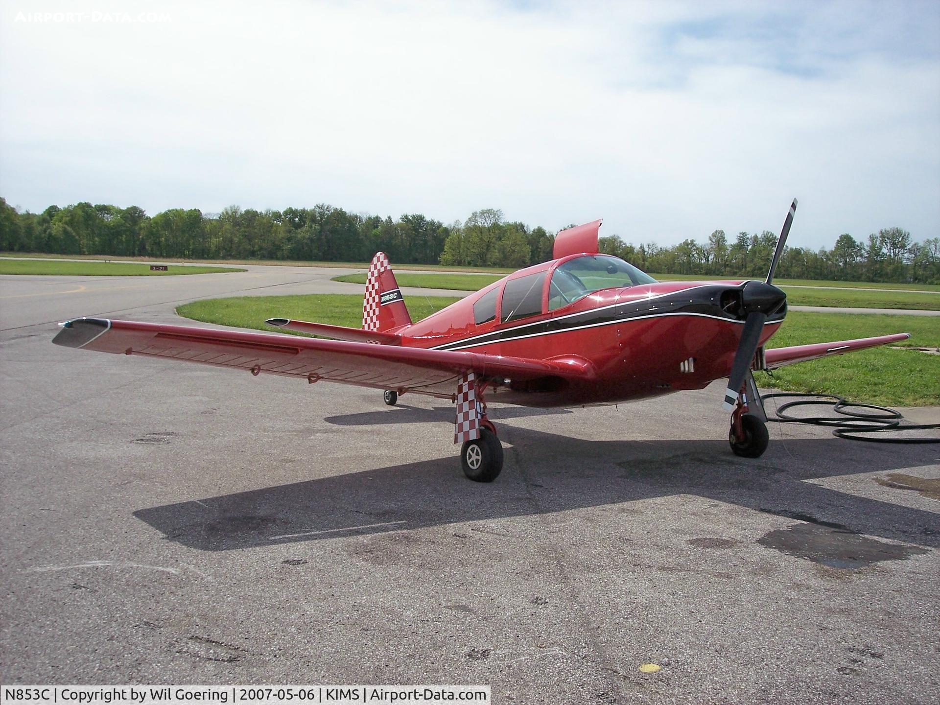 N853C, 1946 Globe GC-1B Swift C/N 1039, Beautiful Globe Swift at a re-fueling stop