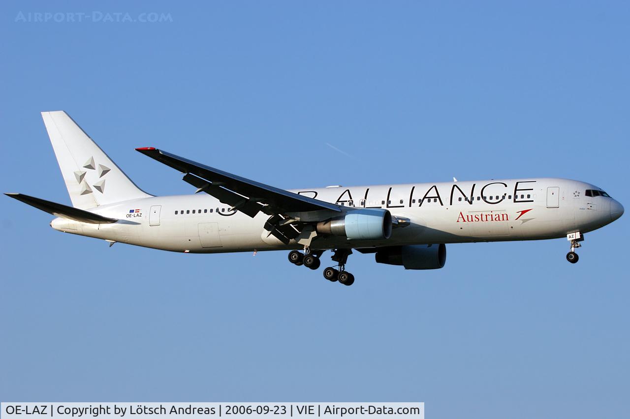 OE-LAZ, 1999 Boeing 767-3Z9 C/N 30331, app RWY11
