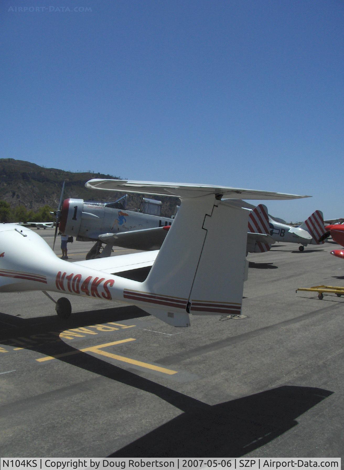N104KS, 1995 Diamond DA-20A-1 Katana C/N 10048, 1995 Diamond DA-20-A1 KATANA (Samurai Sword), Rotax 912A-3 79.9 Hp, 2.27/1 reduction gear to Hoffman composite blades Constant Speed prop, cruise speed at 75% 137 mph, T-tail
