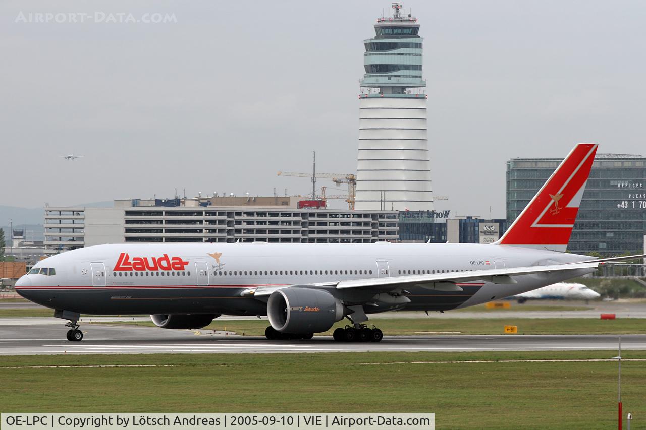 OE-LPC, 2002 Boeing 777-2Z9/ER C/N 29313, departure RWY16