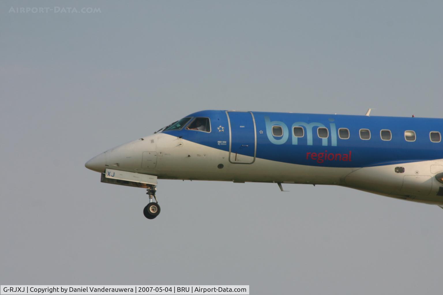 G-RJXJ, 2001 Embraer ERJ-135ER (EMB-135ER) C/N 145473, close-up of flight BD611