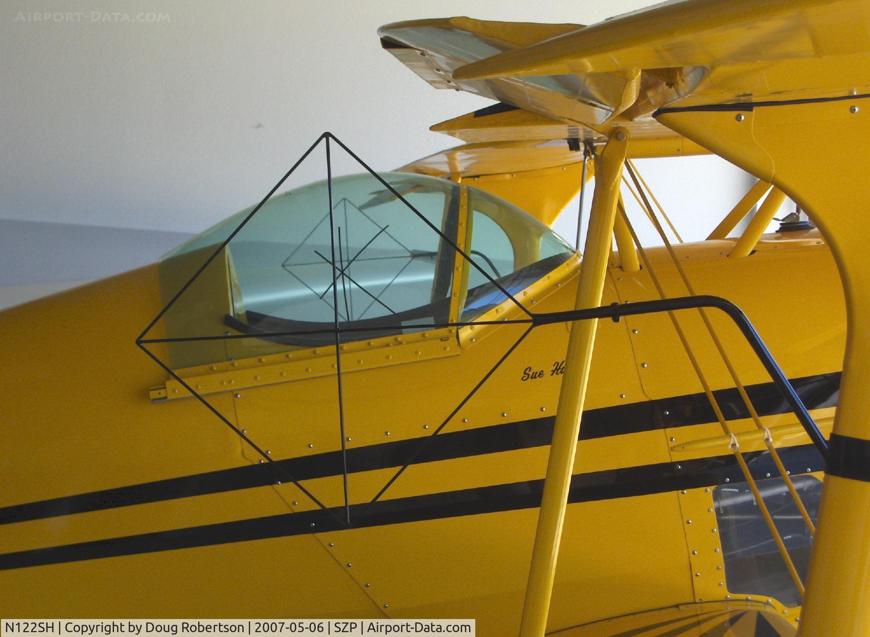 N122SH, 1976 Pitts S-1S Special C/N 20934, 1976 Eberle PITTS SPECIAL S1-S 'Sue Huang', Lycoming IO-360 180 Hp, aerobatics attitude indicator, note canopy indicator also, transparent fuselage lower panel