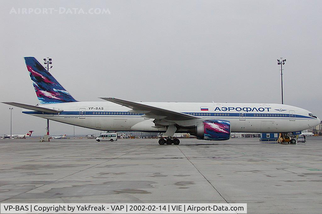VP-BAS, 1998 Boeing 777-2Q8/ER C/N 27607, Aeroflot Boeing 777-200