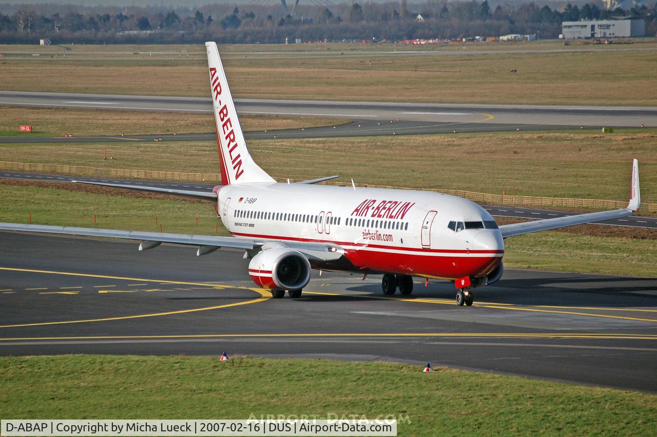 D-ABAP, 1998 Boeing 737-86J C/N 28070, At Düsseldorf airport