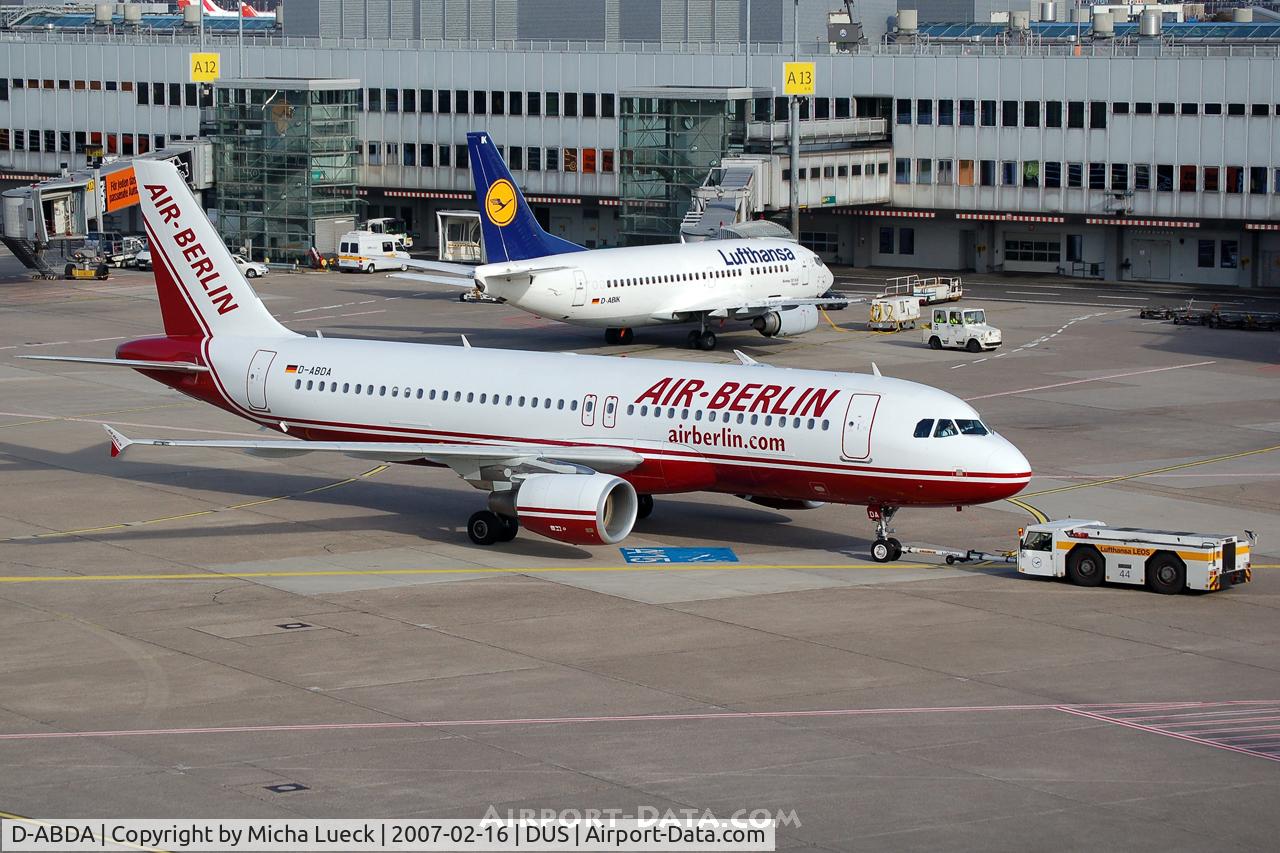 D-ABDA, 2005 Airbus A320-214 C/N 2539, Push-back