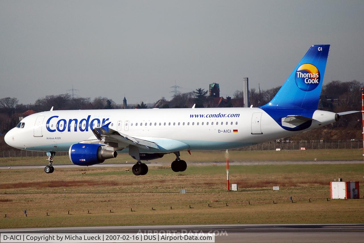 D-AICI, 2000 Airbus A320-212 C/N 1381, Seconds before touch-down