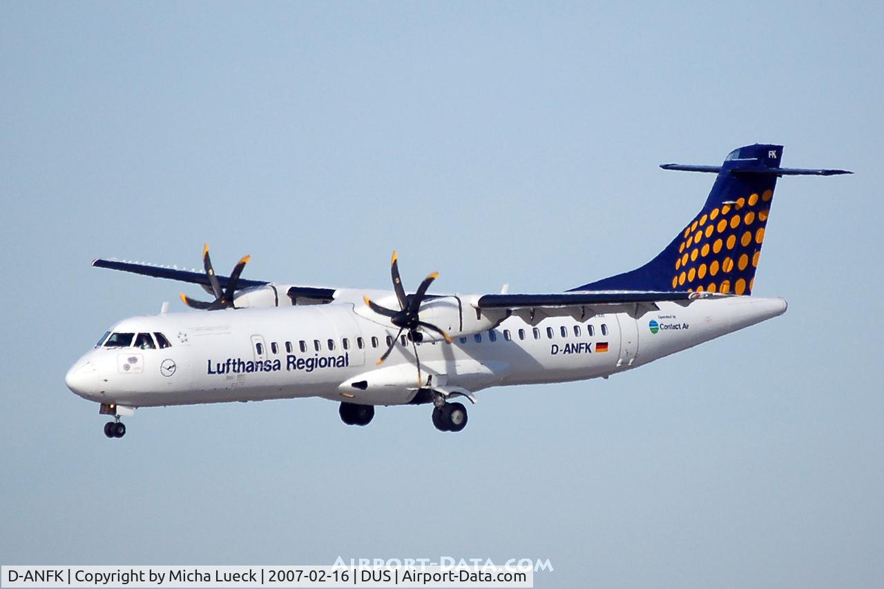 D-ANFK, 2001 ATR 72-212A C/N 666, On finals
