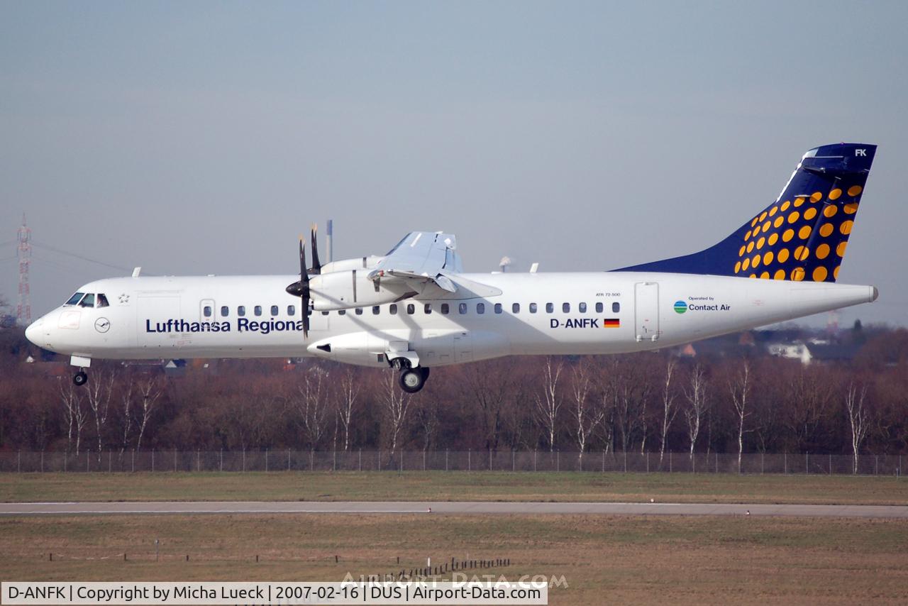 D-ANFK, 2001 ATR 72-212A C/N 666, Battling with strong cross wind