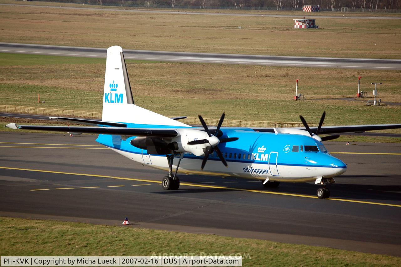 PH-KVK, 1991 Fokker 50 C/N 20219, Taxiing to the runway