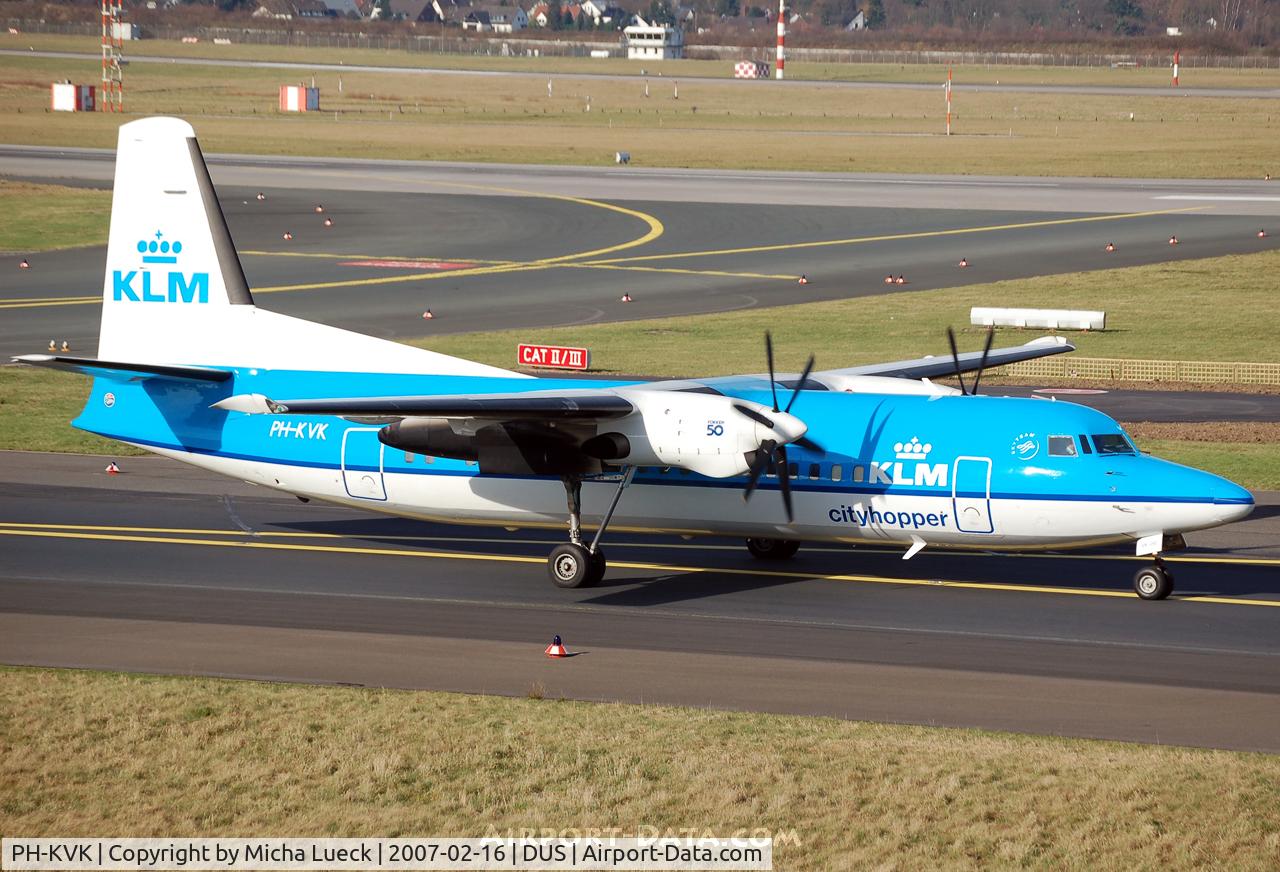 PH-KVK, 1991 Fokker 50 C/N 20219, Taxiing to the runway