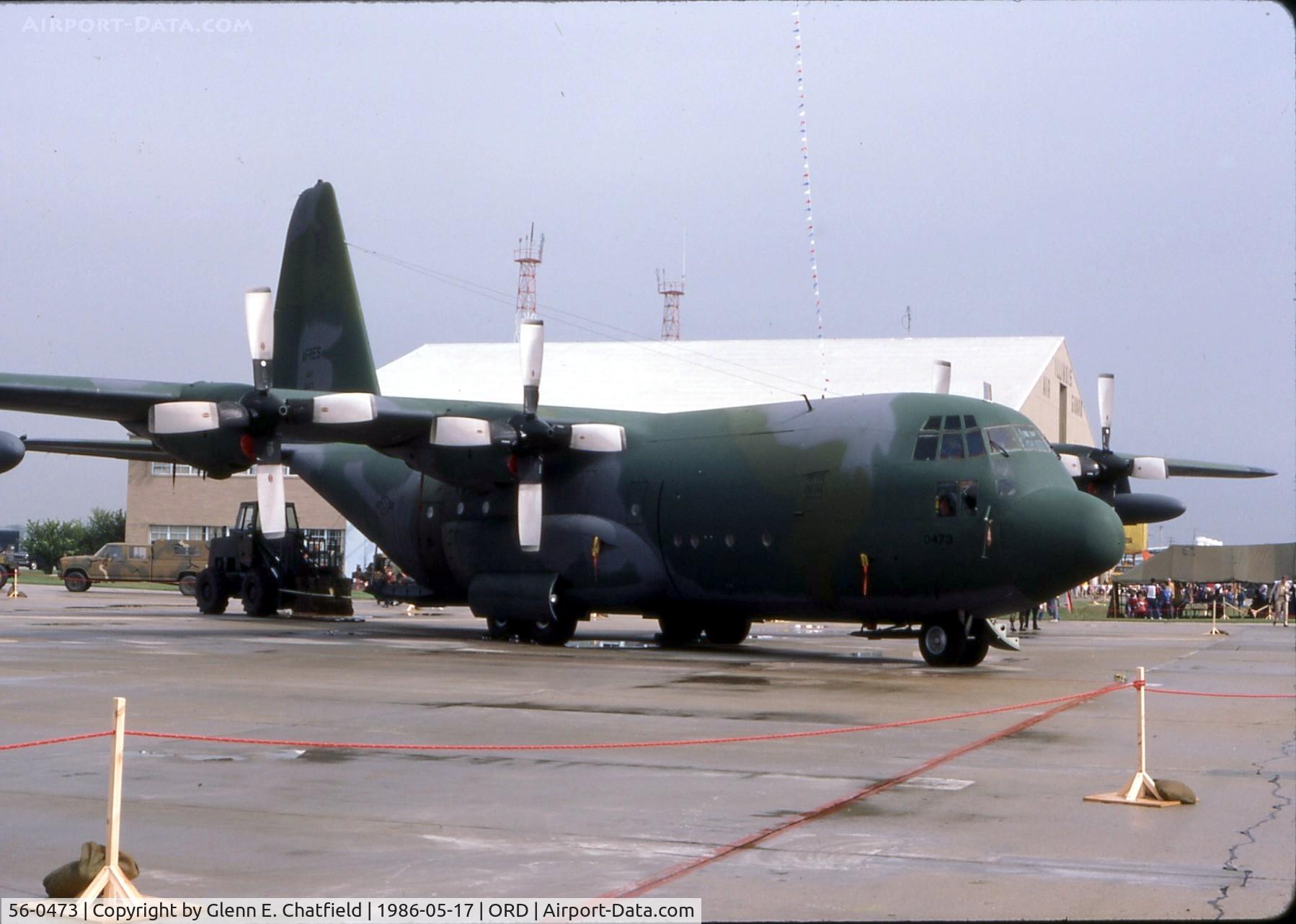 56-0473, 1957 Lockheed C-130A Hercules C/N 182-3081, C-130A 56-0473 based with O'Hare's Air Force Reserve