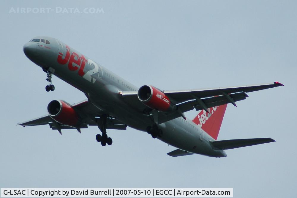 G-LSAC, 1992 Boeing 757-23A C/N 25488, Jet2.com - Landing