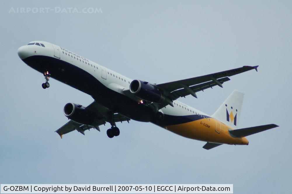 G-OZBM, 1999 Airbus A321-231 C/N 1045, Monarch - Landing